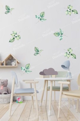 Pastel Yapraklar Çocuk Odası Stickerı