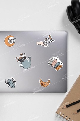 Bohem Dekoratif Telefon Laptop Stickerı